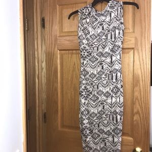 Aztec patterned midi dress